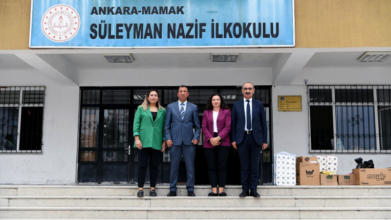 Mamak Belediyesi Okullara Desteğini Sürdürüyor Okulların Temizlik Giderlerine Destek Oluyor