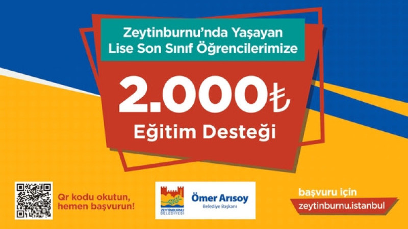 Zeytinburnu Belediyesi’nden Lise Öğrencilerine 2 Bin TL Eğitim Desteği