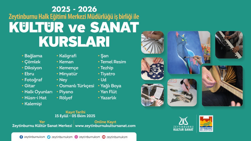 Zeytinburnu’nda Kültür ve Sanat Rüzgârı Başlıyor