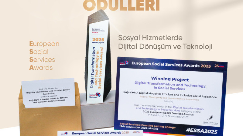 Bağcılar Belediyesi’ne Avrupa Sosyal Hizmetler Ödülü