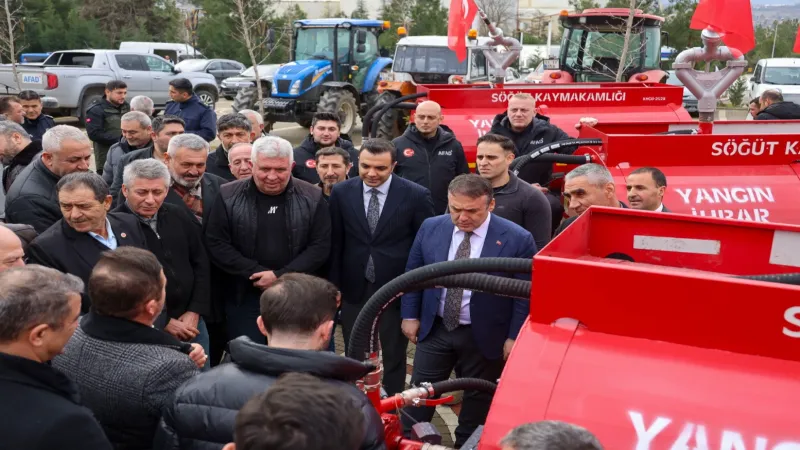 Söğüt’te köylere destek: 15 adet su tankeri teslim edildi