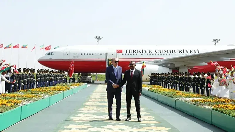 Cumhurbaşkanı Erdoğan Etiyopya’da resmi törenle karşılandı