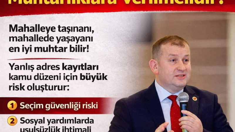“Tüm Muhtarlar Sendikası’ndan ADNKS Yetkileri İçin Anayasal Rapor”