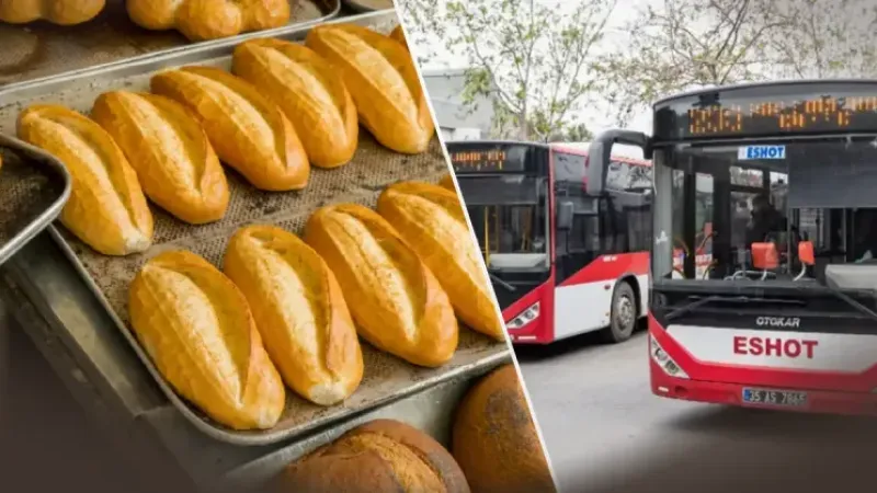 İzmir’de ulaşım ve ekmeğe çifte zam yapıldı
