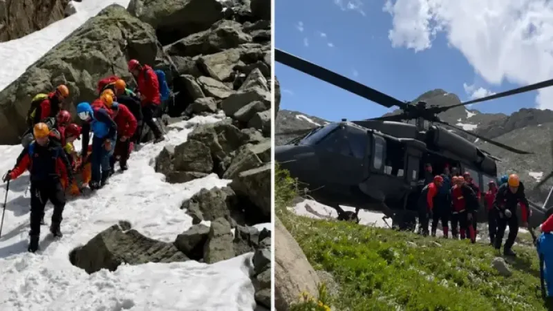 Jandarma helikopteri Rize’de yaralı vatandaş için seferber oldu