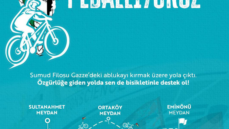 Bisikletli Gençler İstanbul’da Sumud Filosu için Pedallayacak