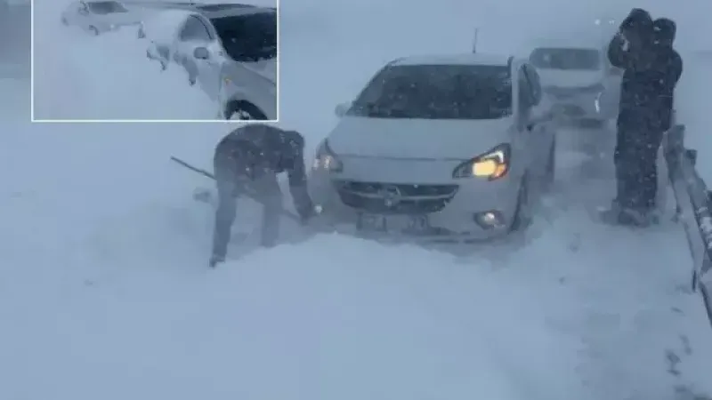 Sivas-Kayseri yolunda kar ve tipi engeli: Ulaşım durduruldu