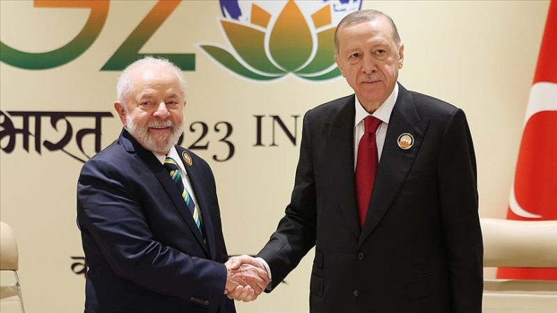 Gazze vurgusu: Cumhurbaşkanı Erdoğan, Brezilya lideri Lula da Silva ile görüştü