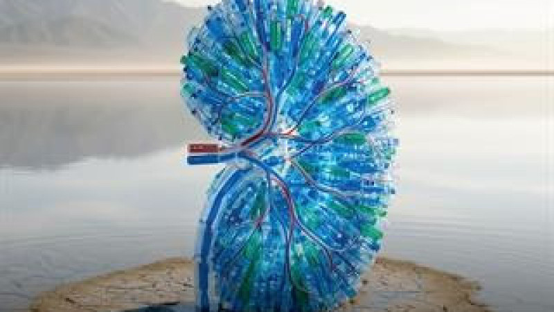 1800 PET ŞİŞE İLE HAZIRLANAN DEV “BÖBREK” KADIKÖY MEYDANI’NDA!