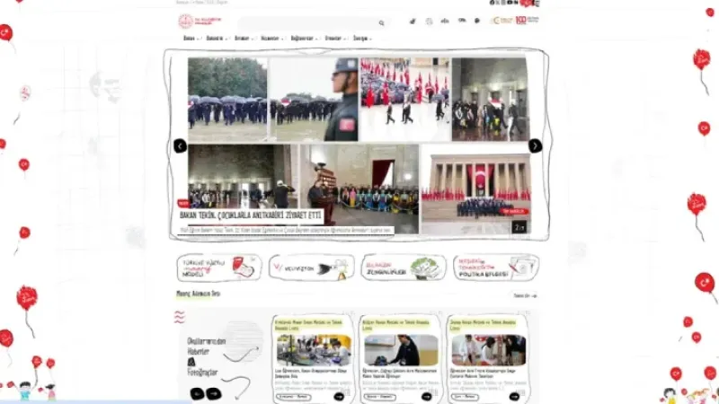 MEB sitesi 23 Nisan için yenilendi