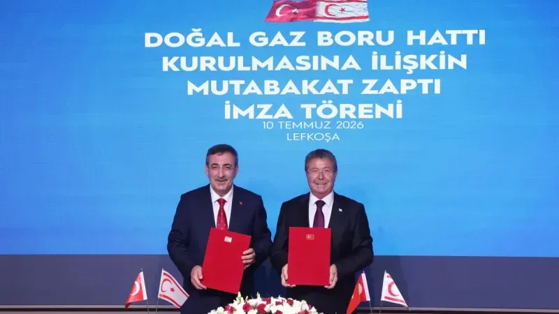 Türkiye ile KKTC arasında doğal gaz hattı için ilk imzalar atıldı