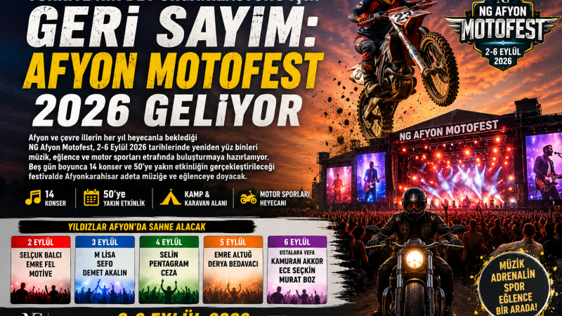 TÜRKİYE’NİN DEV ORGANİZASYONU İÇİN GERİ SAYIM: AFYON MOTOFEST 2026 GELİYOR
